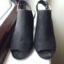 Black Suede Mule Real Leather Upper. Image 4