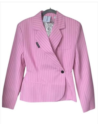 COLLUSION Pinstripe wrap blazer