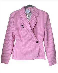 COLLUSION Pinstripe wrap blazer