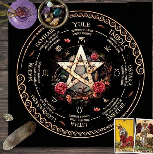 Witchy House Decoration with Ancient Calendar - unique gift