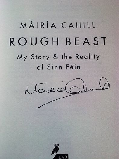 Rough Beast my story & the reality of Sinn Fein Signed by Mairia Cahill Ireland