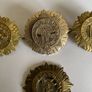 Irish Army cap badges three brass one staybrite Image 4