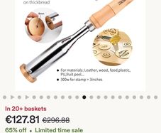 300W Electric Branding Iron & Hot Stamping Kit with Brass Letter and Number Set