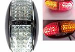 Clear Amber Yellow Red Truck Van Trailer Side Marker Clearance Light Oval Chrome 4 LED 12v 24v