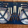 Vintage Wicker  Picnic Basket with 6 person setting Image 4