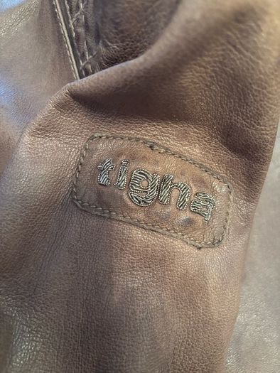 Womens Brown leather jacket size 12-14uk