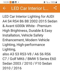 LED Car Interior Lighting upgrade light kits