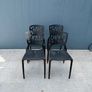 Set of 4 Black Modern Plastic Dining/ Stacking Chairs Image 6