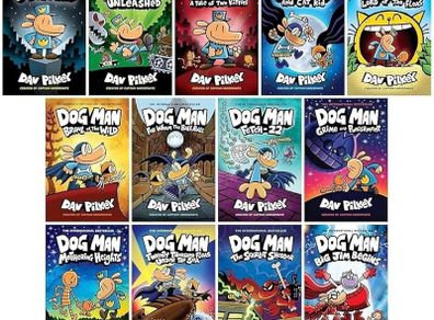 Dog Man & Cat Kid Books - Free Post For Full Set 1-13 Dog Man 80 Euro