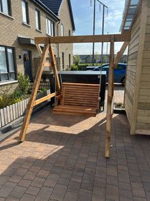 Double wooden Swing
