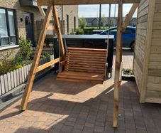 Double wooden Swing
