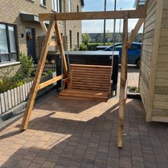 Double wooden Swing