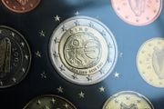 Ireland BUNC euro coins set with EMU stickman 2009 2 euro