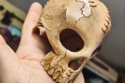 leather skull ornament