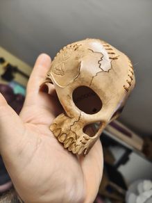 leather skull ornament