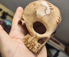 leather skull ornament