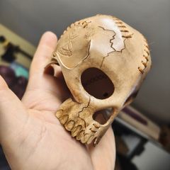 leather skull ornament