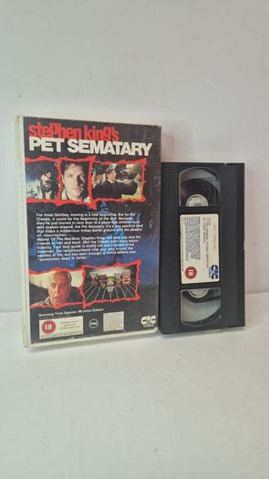 Stephen King's Pet Sematary VHS (1989)  Original Big Box Ex-Rental (Rare Cult Horror)