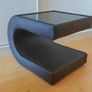 2 black leather modern bedside tables NEW Image 2