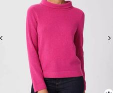 Hobbs London Pink Audrey Jumper Wool Cashmere Roll Neck Sweater