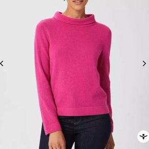 Hobbs London Pink Audrey Jumper Wool Cashmere Roll Neck Sweater