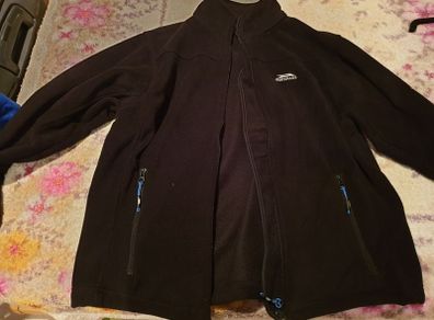small black trespass fleece mens sweater shirt