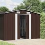 Garden Shed Brown 257x990x181 cm Galvanised steel Image 3