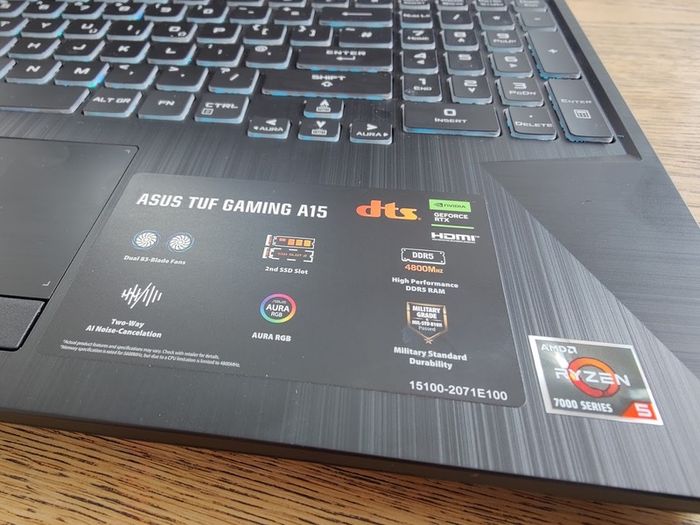 Asus Tuf Gaming Laptop Ryzen/geforce Rtx/16gb Ddr5/512 M.2 Ssd/win11