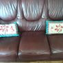 Brown Leather Couch Image 4