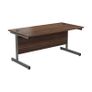 NEW - 1600 x 600 Straight Cantilever Desk - Dark Walnut Image 3