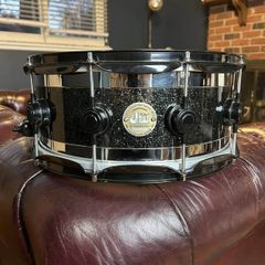 DW Collectors Edge Solid Shell Snare Drum 14" x 6.5" - Black Ice Finish