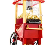Popcorn Machine Retro Popcorn Maker Hot Air Without Fat Free Oil-Free