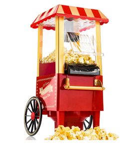Popcorn Machine Retro Popcorn Maker Hot Air Without Fat Free Oil-Free
