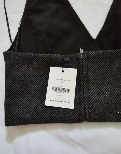 Nakedvice Wool Blend Grey Crop
