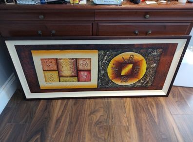 Kenny Sanchez Original Embossed 3D Oil Painting - Abstract Art.