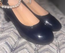 Brand new navy girls shoe with heel size 11 & size 13
