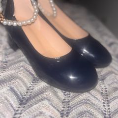Brand new navy girls shoe with heel size 11 & size 13