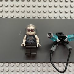 lego super heroes sh0587 Mr. Freeze minifigure, Pearl Dark Gray, Neck Bracket