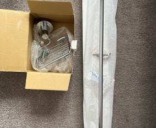 Chrome towel rail and soap dish, brand new