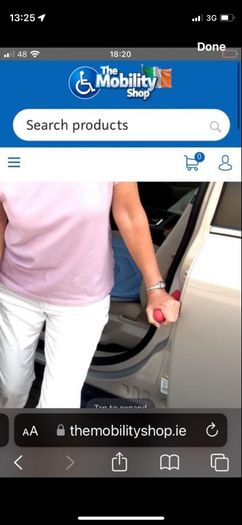 Handybar Support handle for car mobility aid