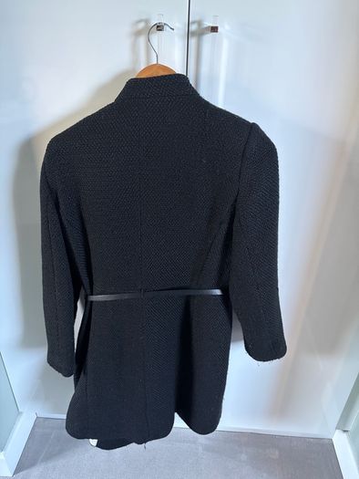 Mango Black Coat With Belt