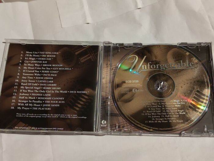New Unforgettable 18 Great Love Songs of the 50s Cd