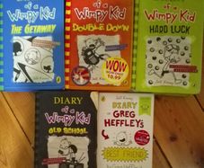 Diary of a Wimpy Kid, Jeff Kinney x 5 books