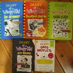 Diary of a Wimpy Kid, Jeff Kinney x 5 books