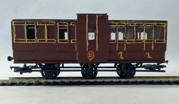 M.G.W.R. 6 wheel coach 3rd class railway model many available