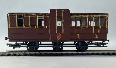 M.G.W.R. 6 wheel coach 3rd class railway model many available