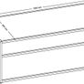 Martin Rectangular Coffee Table, 50 x 100 x 40 cm, Brown Oak-Effect Top/Black Metal Frame Image 2