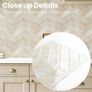 3D Stick on Tiles, Peel and Stick Wall Tiles, Self Adhesive Wall Tiles Waterproof Stick on Tiles Kitchen, Herringbone Sticky Tiles for Bathroom 10 Sheets/Pack (23x29cm) Beige Image 4