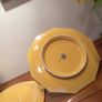 Vintage French Cheese server, plate, bone knife Image 6