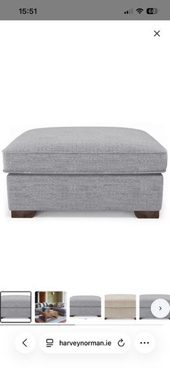 Grey couch footstool / pouffe